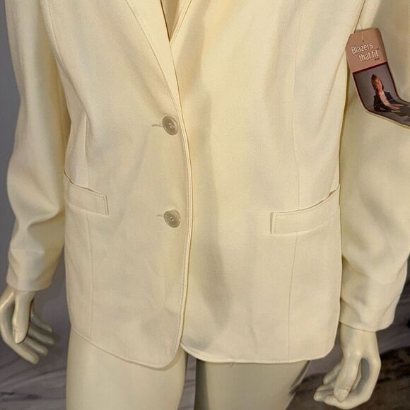 Vintage Sears Cream Blazers That Fit Women’s Button Down Blazer Size 14 - Picture 3 of 14